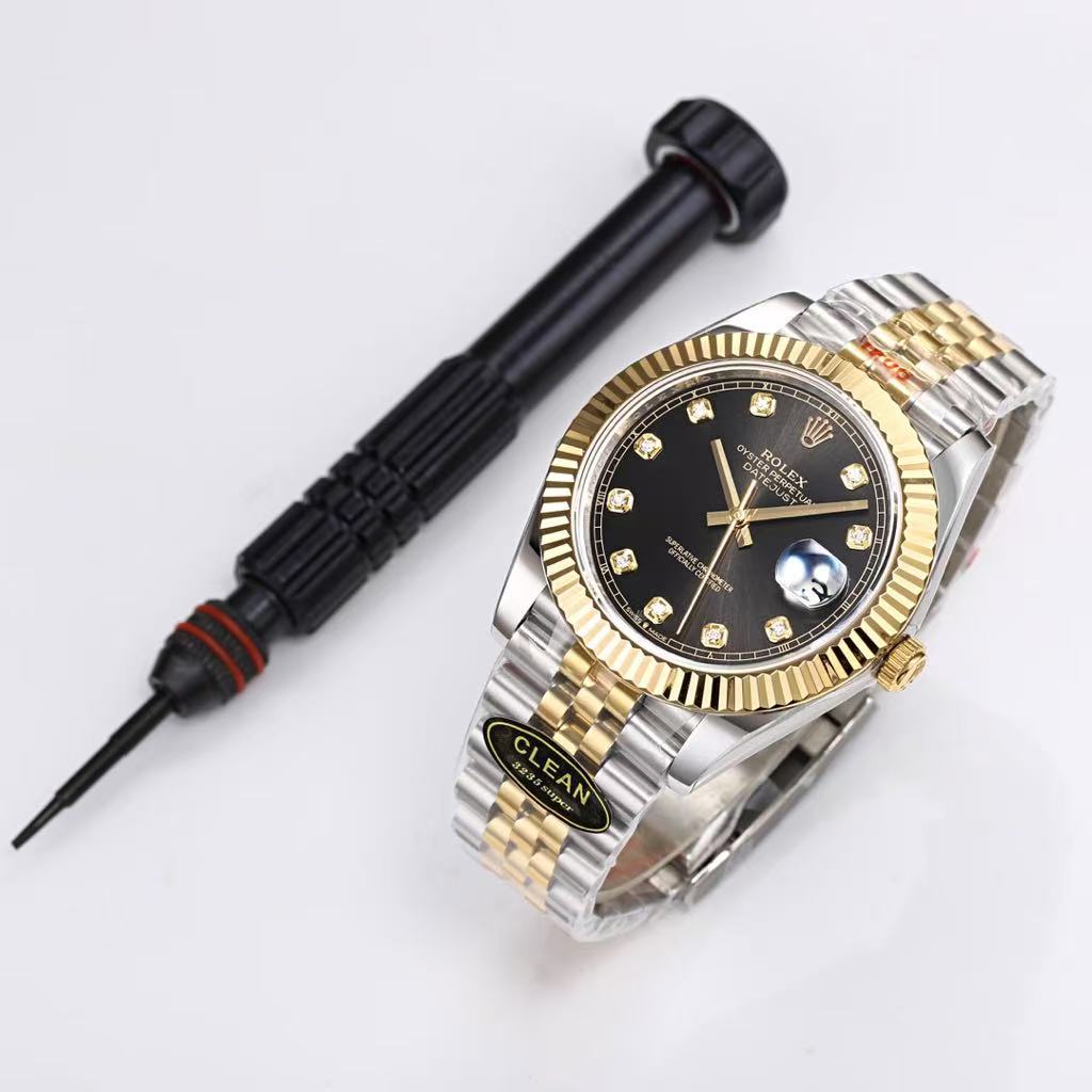 Rolex Day-Date Rose Gold Black Dial 126333 Replica Watch - Image 2