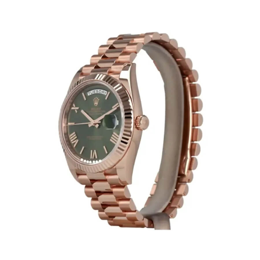 Rolex Day-Date Rose Gold President Green Roman Dial 228235 Replica - Image 2